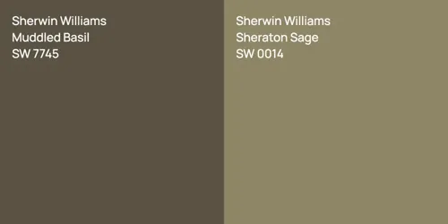 SW 7745 Muddled Basil vs SW 0014 Sheraton Sage