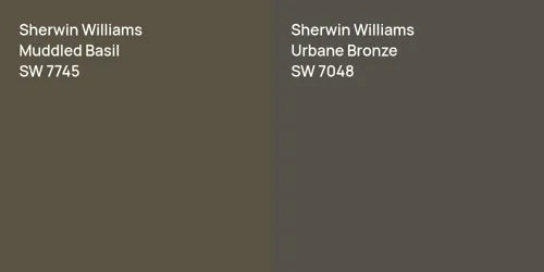 SW 7745 Muddled Basil vs SW 7048 Urbane Bronze