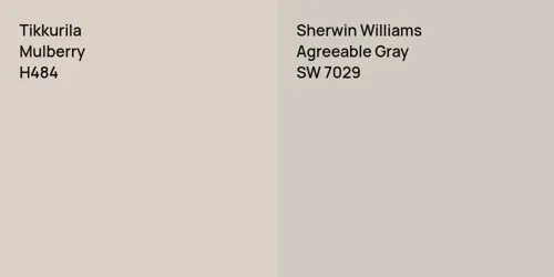 H484 Mulberry vs SW 7029 Agreeable Gray