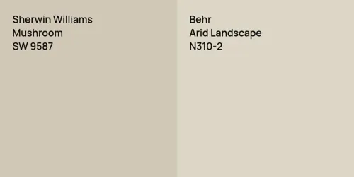 SW 9587 Mushroom vs N310-2 Arid Landscape