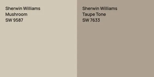 SW 9587 Mushroom vs SW 7633 Taupe Tone