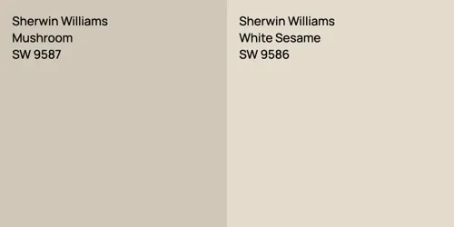 SW 9587 Mushroom vs SW 9586 White Sesame