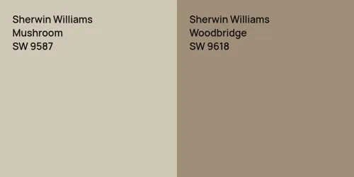 SW 9587 Mushroom vs SW 9618 Woodbridge