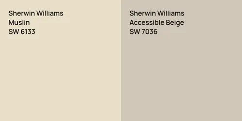 SW 6133 Muslin vs SW 7036 Accessible Beige