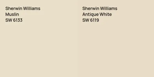 SW 6133 Muslin vs SW 6119 Antique White