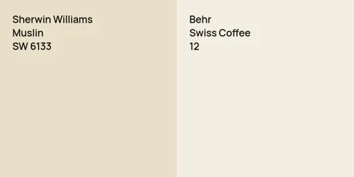 SW 6133 Muslin vs 12 Swiss Coffee