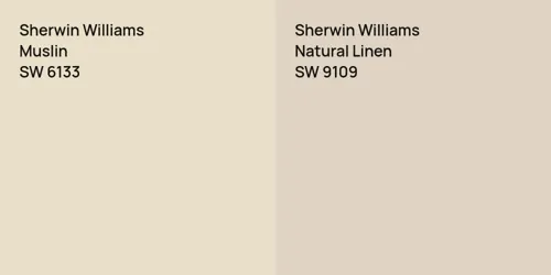 SW 6133 Muslin vs SW 9109 Natural Linen