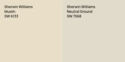 SW 6133 Muslin vs SW 7568 Neutral Ground