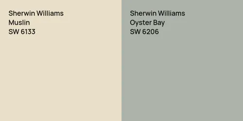 SW 6133 Muslin vs SW 6206 Oyster Bay