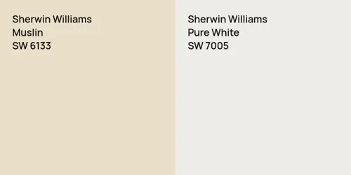 SW 6133 Muslin vs SW 7005 Pure White