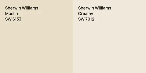 SW 6133 Muslin vs SW 7012 Creamy