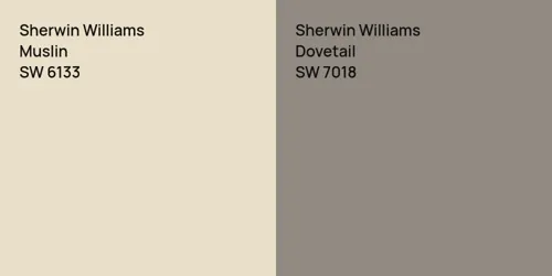 SW 6133 Muslin vs SW 7018 Dovetail