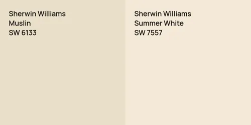 SW 6133 Muslin vs SW 7557 Summer White