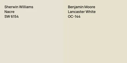 SW 6154 Nacre vs OC-144 Lancaster White