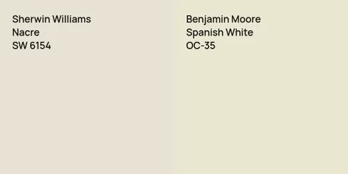 SW 6154 Nacre vs OC-35 Spanish White