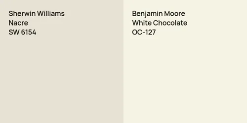 SW 6154 Nacre vs OC-127 White Chocolate