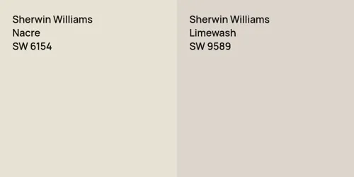 SW 6154 Nacre vs SW 9589 Limewash