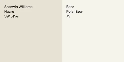 SW 6154 Nacre vs 75 Polar Bear