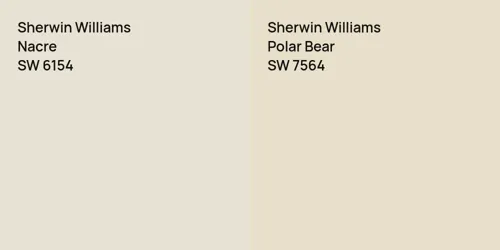 SW 6154 Nacre vs SW 7564 Polar Bear