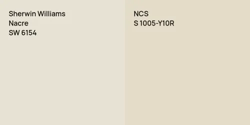 SW 6154 Nacre vs S 1005-Y10R 