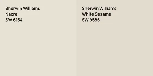 SW 6154 Nacre vs SW 9586 White Sesame