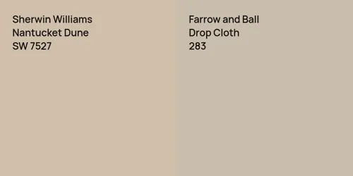 SW 7527 Nantucket Dune vs 283 Drop Cloth