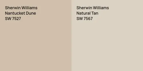 SW 7527 Nantucket Dune vs SW 7567 Natural Tan