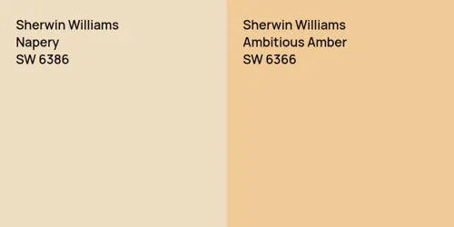 SW 6386 Napery vs SW 6366 Ambitious Amber