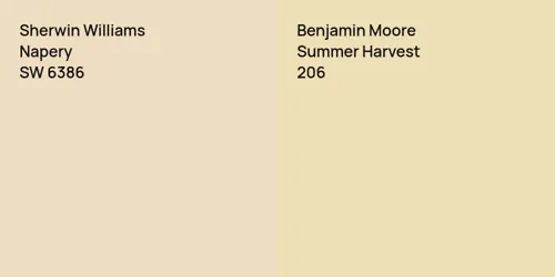 SW 6386 Napery vs 206 Summer Harvest