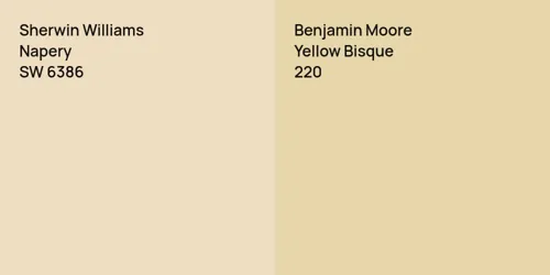 SW 6386 Napery vs 220 Yellow Bisque