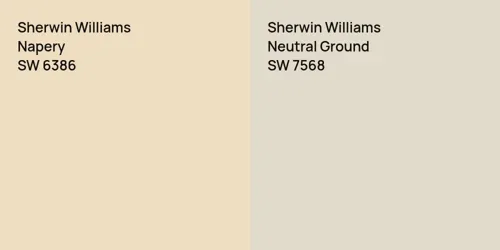 SW 6386 Napery vs SW 7568 Neutral Ground