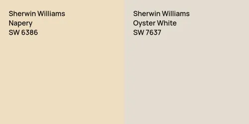 SW 6386 Napery vs SW 7637 Oyster White