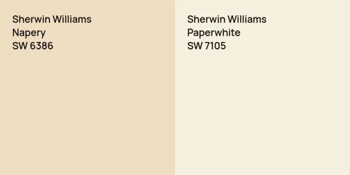 SW 6386 Napery vs SW 7105 Paperwhite