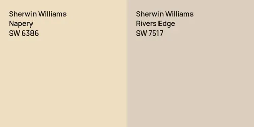 SW 6386 Napery vs SW 7517 Rivers Edge