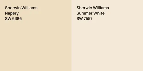 SW 6386 Napery vs SW 7557 Summer White