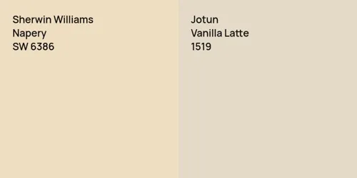 SW 6386 Napery vs 1519 Vanilla Latte