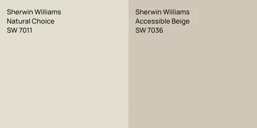 SW 7011 Natural Choice vs SW 7036 Accessible Beige