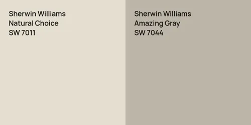 SW 7011 Natural Choice vs SW 7044 Amazing Gray