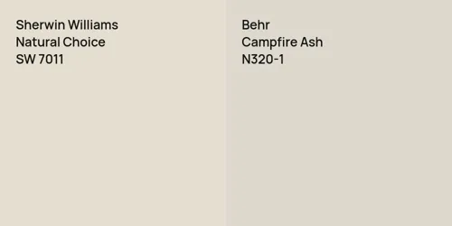 SW 7011 Natural Choice vs N320-1 Campfire Ash