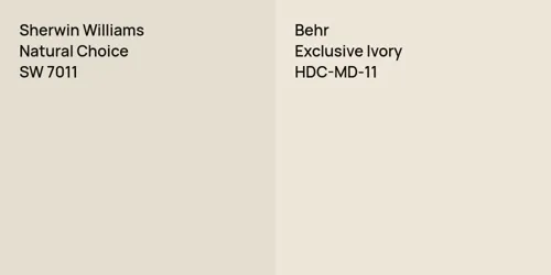 SW 7011 Natural Choice vs HDC-MD-11 Exclusive Ivory