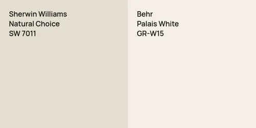 SW 7011 Natural Choice vs GR-W15 Palais White