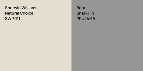 SW 7011 Natural Choice vs PPU24-19 Shark Fin