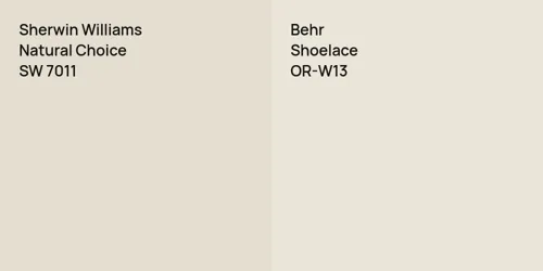 SW 7011 Natural Choice vs OR-W13 Shoelace