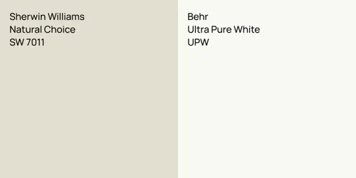 SW 7011 Natural Choice vs UPW Ultra Pure White