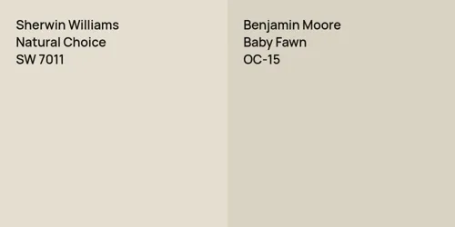 SW 7011 Natural Choice vs OC-15 Baby Fawn