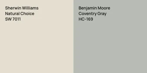 SW 7011 Natural Choice vs HC-169 Coventry Gray