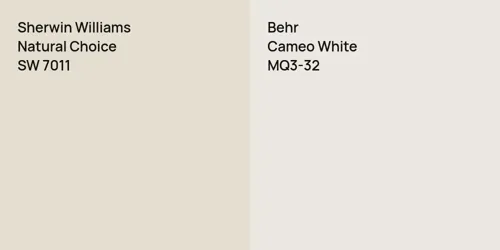 SW 7011 Natural Choice vs MQ3-32 Cameo White