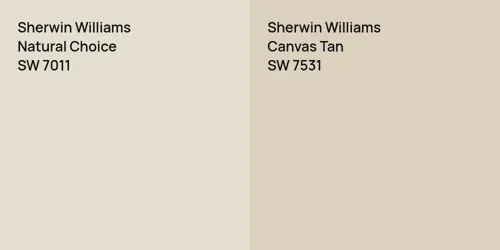 SW 7011 Natural Choice vs SW 7531 Canvas Tan