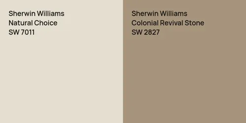 SW 7011 Natural Choice vs SW 2827 Colonial Revival Stone