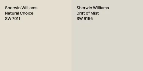 SW 7011 Natural Choice vs SW 9166 Drift of Mist